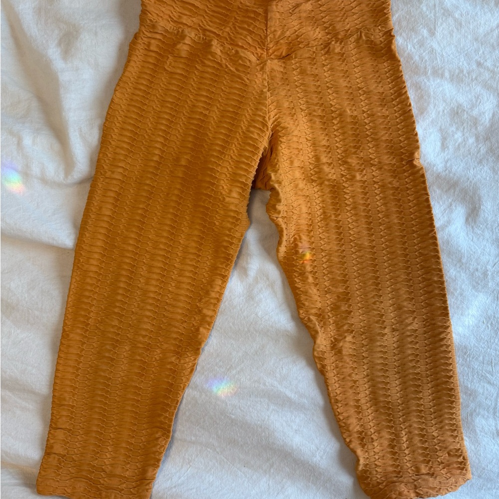 Booty by Brabants Textured Orange Leggings